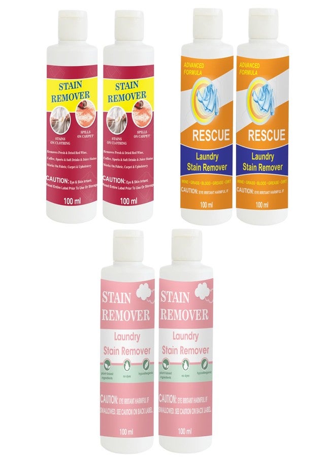 TOOVUS Stain Remover Combo Pack of Red (Pack of 2), Orange (Pack of 2), Pink and Pink Stain Remover | Multi-Surface Cleaning Solution for Clothes, Fabrics, Upholstery (100 g Each) - Image 1